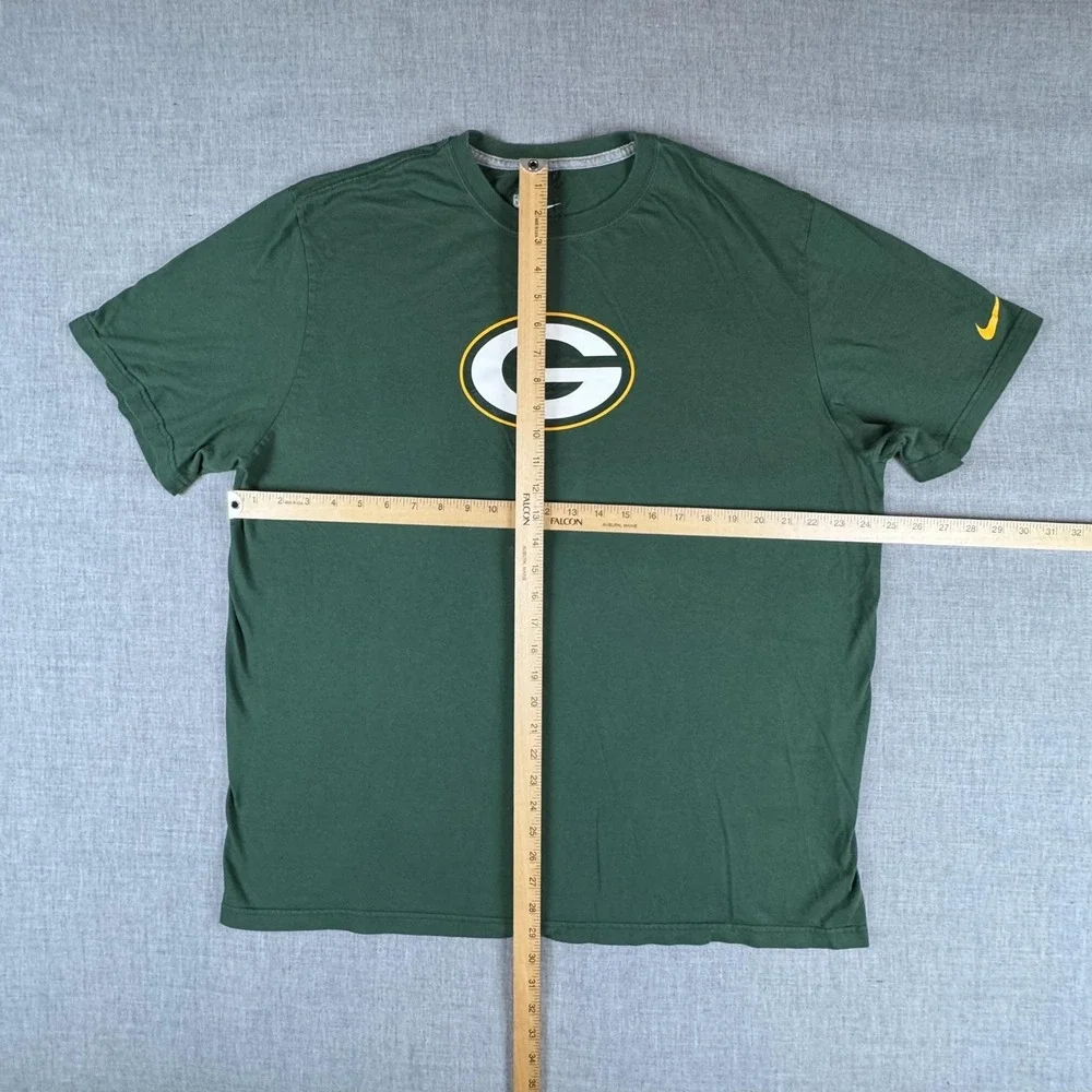 2 Green Bay Packers Shirt Mens 2XL Green Black NFL Football Tee Shirt Lot Nike